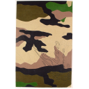 Patch-Collection: Moderne Landschaft, Camouflage-Porträt mit gestickter Zeichnung, Leinwandobjekt