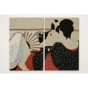 Patch-Collection: Leinwandobjekte nach Utamaro, Zweiteiliges Leinwandobjekt